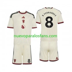 Camiseta de Fútbol Manchester United Bruno Fernandes 8 Niño Tercera 2026-2027 Manga Corta