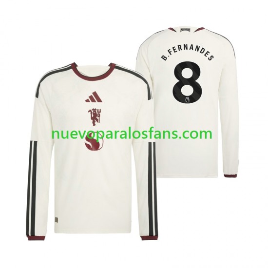 Camiseta de Fútbol Manchester United Bruno Fernandes 8 Hombre Tercera 2026-2027 Manga Larga