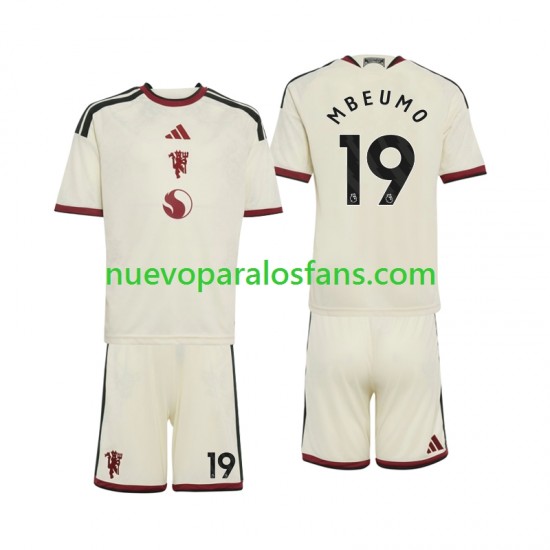 Camiseta de Fútbol Manchester United Bryan Mbeumo 19 Niño Tercera 2026-2027 Manga Corta