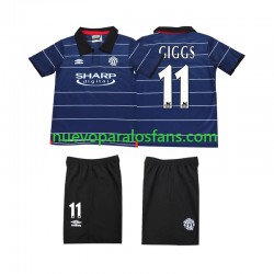 Camiseta de Fútbol Manchester United GIGGS 11 2000 Retro Niño Exterior 1999 Manga Corta