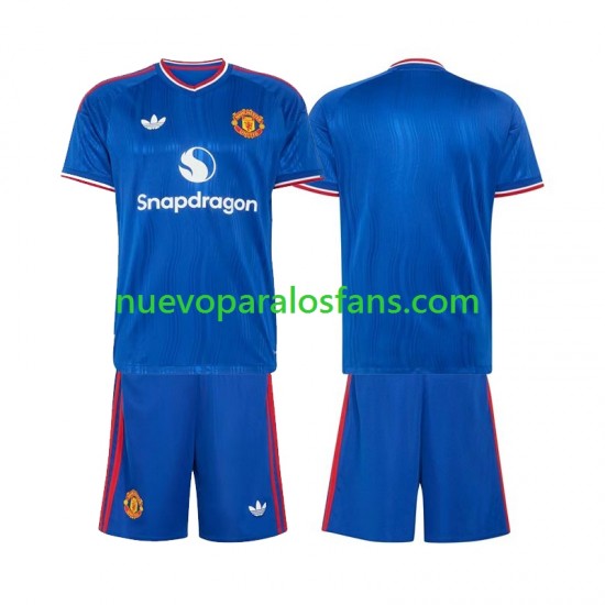 Camiseta de Fútbol Manchester United Niño Exterior 2026-2027 Manga Corta