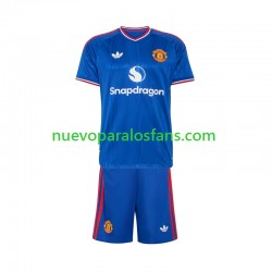 Camiseta de Fútbol Manchester United Niño Exterior 2026-2027 Manga Corta