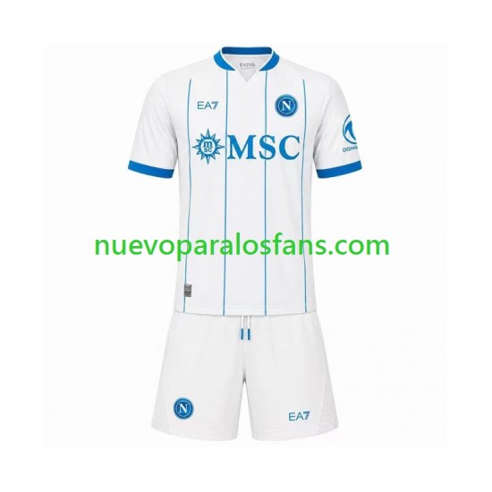 Camiseta de Fútbol Napoli Niño Exterior 2026-2027 Manga Corta