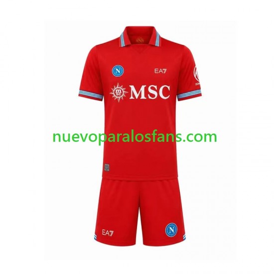 Camiseta de Fútbol Napoli Niño Tercera 2026-2027 Manga Corta