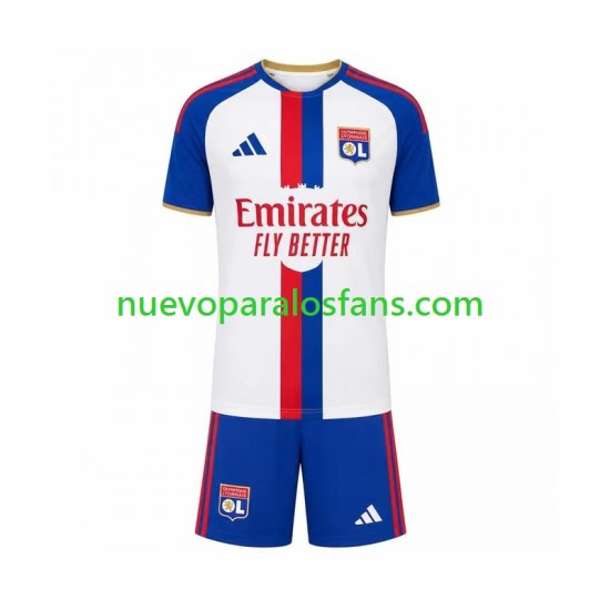 Camiseta de Fútbol Olympique de Lyon Niño Exterior 2026-2027 Manga Corta