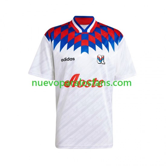 Camiseta de Fútbol Olympique de Lyon 1995 1996 Retro Hombre Casa Manga Corta