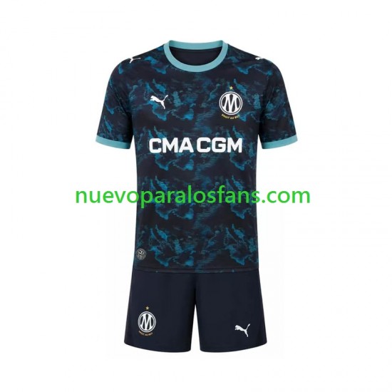 Camiseta de Fútbol Olympique de Marsella Niño Exterior 2026-2027 Manga Corta