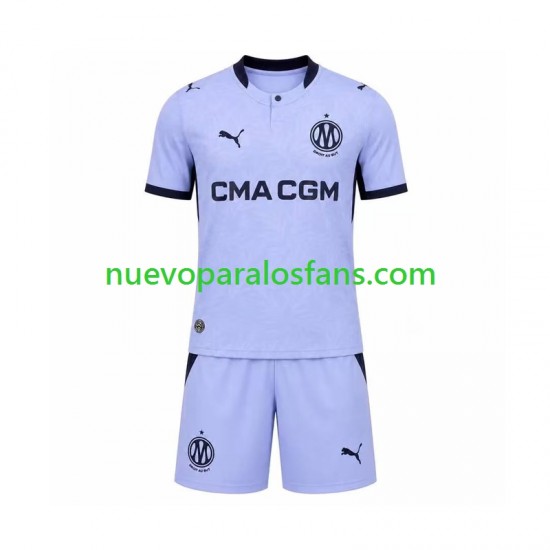 Camiseta de Fútbol Olympique de Marsella Niño Tercera 2026-2027 Manga Corta