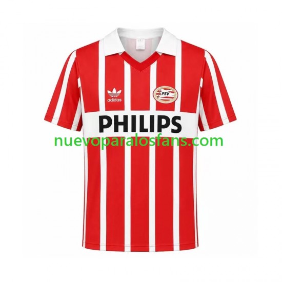 Camiseta de Fútbol PSV Eindhoven 1990 Retro Hombre Casa Manga Corta