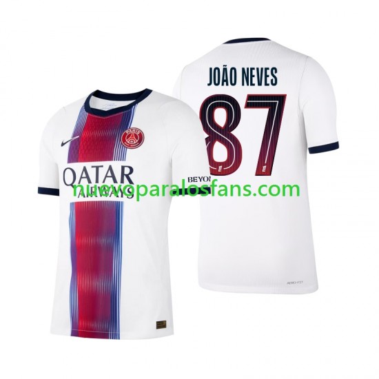 Camiseta de Fútbol Paris Saint-Germain Joao Neves 87 Hombre Exterior 2026-2027 Manga Corta