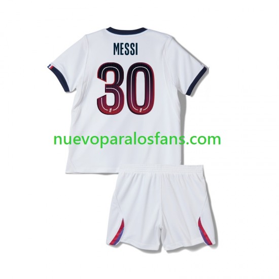 Camiseta de Fútbol Paris Saint-Germain Lionel Messi 30 Niño Exterior 2026-2027 Manga Corta