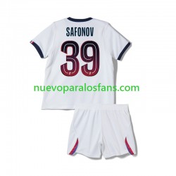 Camiseta de Fútbol Paris Saint-Germain Matvey Safonov 39 Niño Exterior 2026-2027 Manga Corta