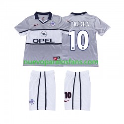 Camiseta de Fútbol Paris Saint-Germain OKOCHA 10 2000 2001 Retro Niño Exterior Manga Corta