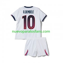 Camiseta de Fútbol Paris Saint-Germain Ousmane Dembele 10 Niño Exterior 2026-2027 Manga Corta