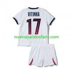 Camiseta de Fútbol Paris Saint-Germain Vitinha 17 Niño Exterior 2026-2027 Manga Corta