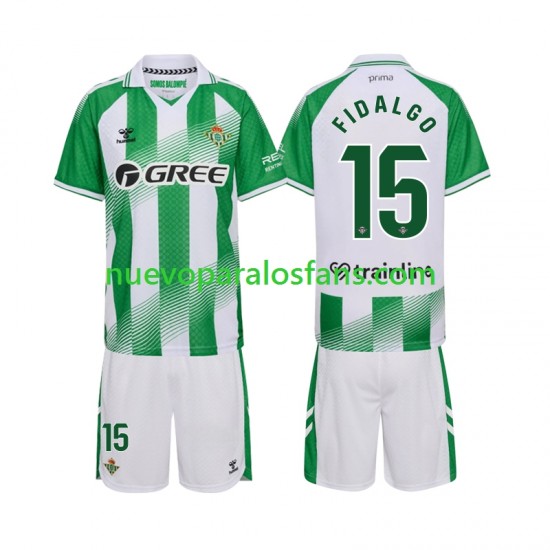 Camiseta de Fútbol Real Betis Fidalgo 15 Niño Casa 2026-2027 Manga Corta