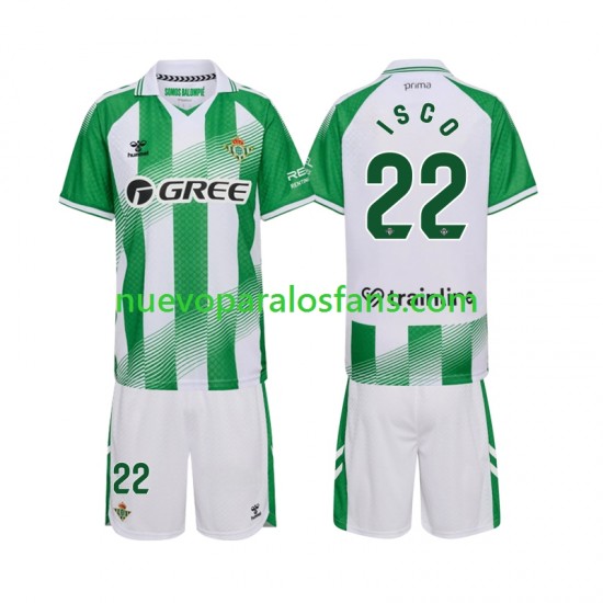 Camiseta de Fútbol Real Betis Isco 22 Niño Casa 2026-2027 Manga Corta