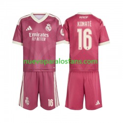 Camiseta de Fútbol Real Madrid Ibrahima Konate 16 Niño Tercera 2026-2027 Manga Corta