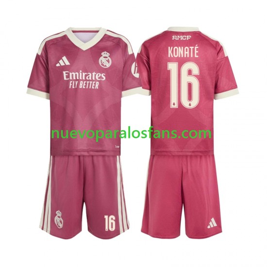 Camiseta de Fútbol Real Madrid Ibrahima Konate 16 Niño Tercera 2026-2027 Manga Corta