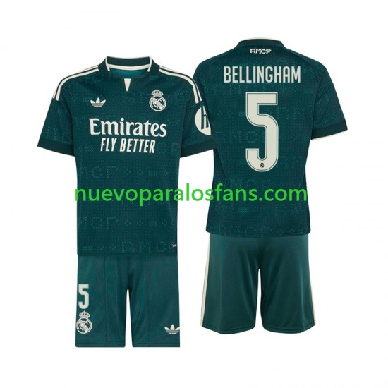 Camiseta de Fútbol Real Madrid Jude Bellingham 5 Niño Exterior 2026-2027 Manga Corta