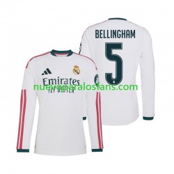 Camiseta de Fútbol Real Madrid Jude Bellingham 5 Hombre Casa 2026-2027 Manga Larga