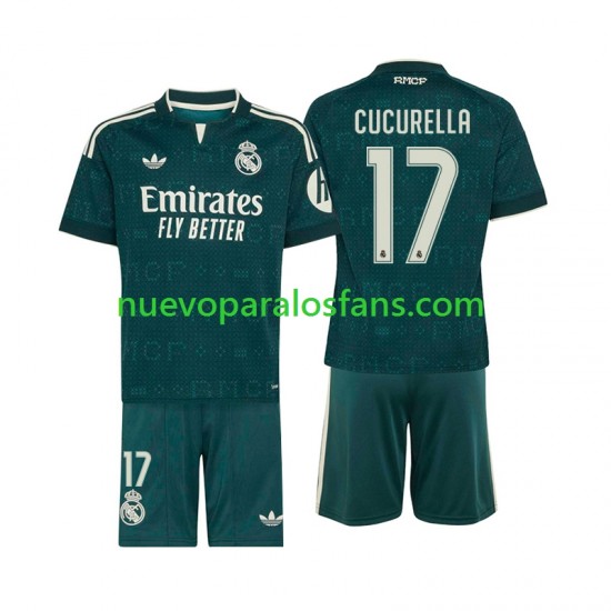 Camiseta de Fútbol Real Madrid Marc Cucurella 17 Niño Exterior 2026-2027 Manga Corta