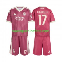 Camiseta de Fútbol Real Madrid Marc Cucurella 17 Niño Tercera 2026-2027 Manga Corta