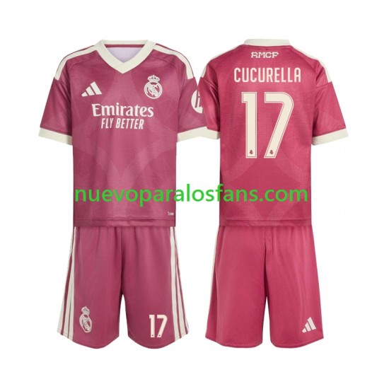 Camiseta de Fútbol Real Madrid Marc Cucurella 17 Niño Tercera 2026-2027 Manga Corta