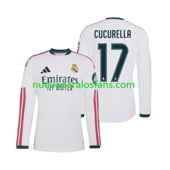 Camiseta de Fútbol Real Madrid Marc Cucurella 17 Hombre Casa 2026-2027 Manga Larga