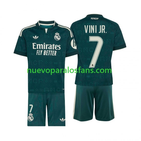 Camiseta de Fútbol Real Madrid Vinicius Junior 7 Niño Exterior 2026-2027 Manga Corta