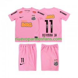 Camiseta de Fútbol Santos Neymar JR 11 2012 2013 Retro Niño Cuarto Manga Corta