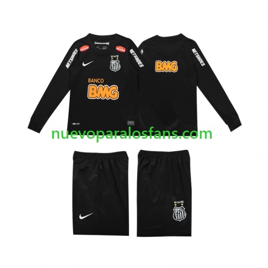 Camiseta de Fútbol Santos Classic 2012 2013 Retro Niño Exterior Manga Larga