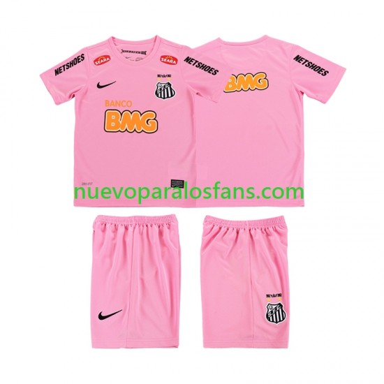 Camiseta de Fútbol Santos 2012 2013 Retro Niño Cuarto Manga Corta