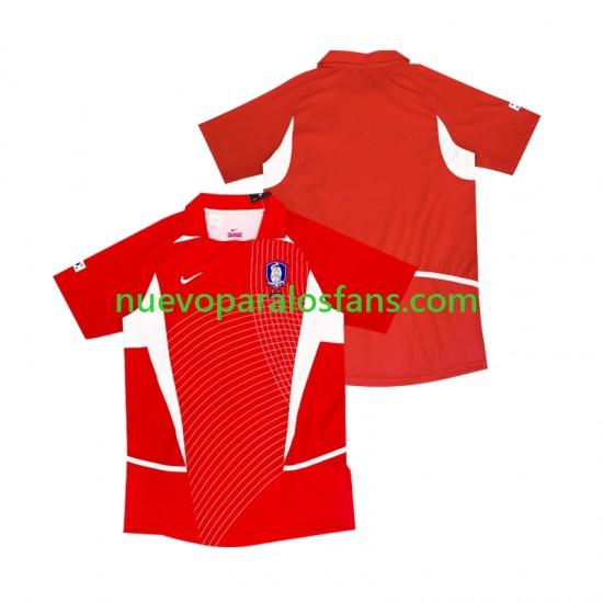 Camiseta de Fútbol Corea Del Sur Retro Hombre Casa 2002 Manga Corta