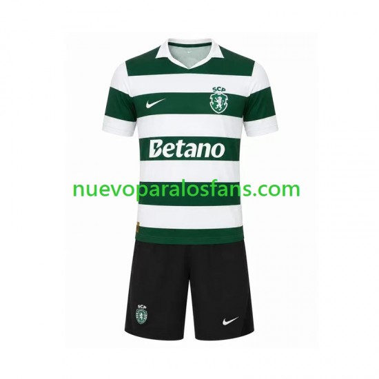 Camiseta de Fútbol Sporting CP Niño Casa 2026-2027 Manga Corta