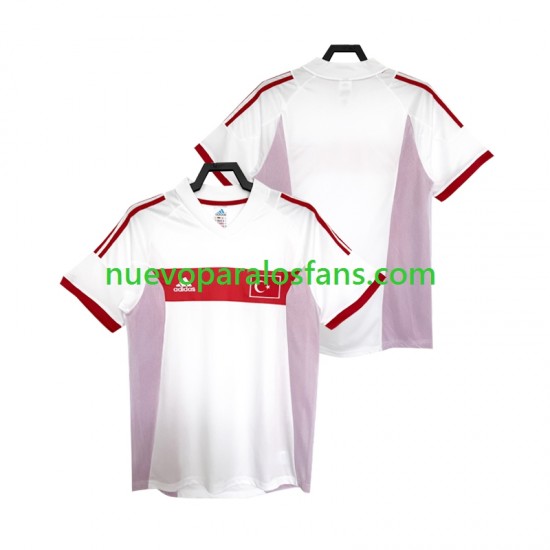 Camiseta de Fútbol Turquía Retro Hombre Exterior 2002 Manga Corta