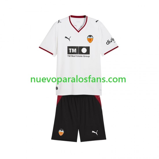 Camiseta de Fútbol Valencia CF Niño Casa 2026-2027 Manga Corta