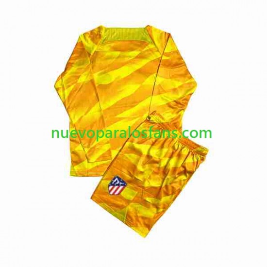 Camiseta de Fútbol Atlético Madrid Orangecolor Portero Niño 2023-2024 Manga Larga