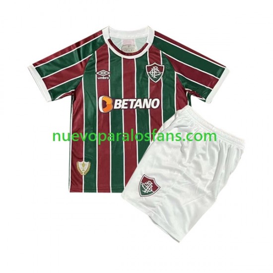 Camiseta de Fútbol Fluminense Niño Casa 2023-2024 Manga Corta