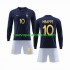 Camiseta de Fútbol Francia Mbappé 10 Niño Casa Copa Mundial 2022 Manga Larga