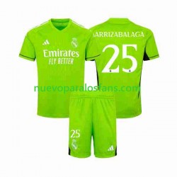 Camiseta de Fútbol Real Madrid Kepa Arrizabalaga 25 Portero Niño Casa 2023-2024 Manga Corta