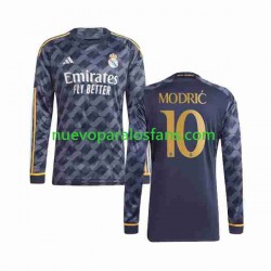 Camiseta de Fútbol Real Madrid Modrić Luka 10 Hombre Exterior 2023-2024 Manga Larga