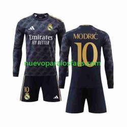 Camiseta de Fútbol Real Madrid Modrić Luka 10 Niño Exterior 2023-2024 Manga Larga