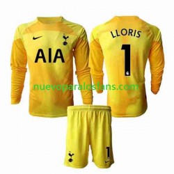 Camiseta de Fútbol Tottenham Hotspur Hugo Lloris 1 Portero Niño Casa 2022-2023 Manga Larga