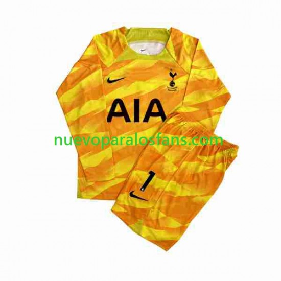 Camiseta de Fútbol Tottenham Hotspur Hugo Orangecolor Portero Niño Exterior 2023-2024 Manga Larga