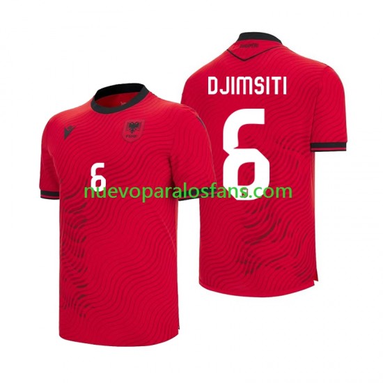 Camiseta de Fútbol Albania Berat Djimsiti 6 Hombre Casa Copa Mundial 2026 Manga Corta
