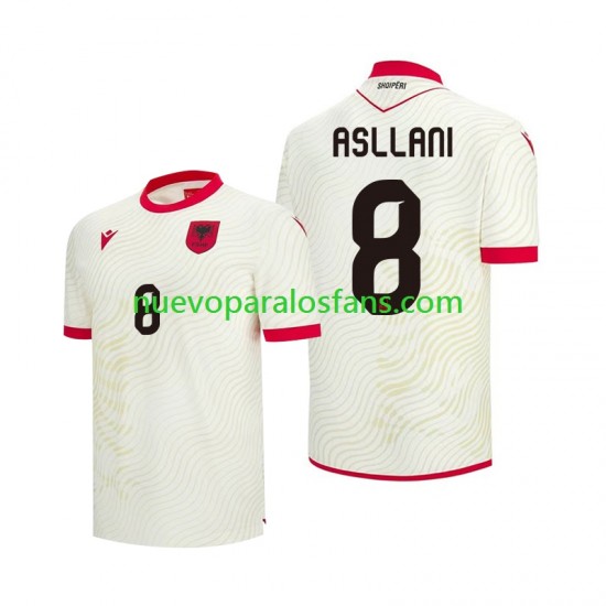 Camiseta de Fútbol Albania Kristjan Asllani 8 Hombre Exterior Copa Mundial 2026 Manga Corta