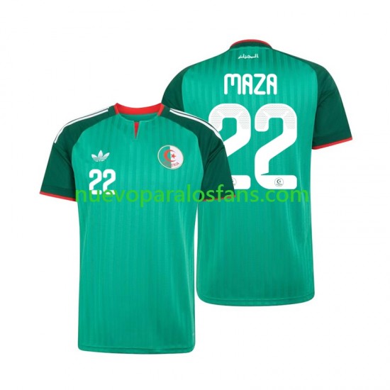 Camiseta de Fútbol Argelia Ibrahim Maza 22 Hombre Exterior 2026 Manga Corta