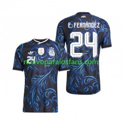 Camiseta de Fútbol Argentina Enzo Fernandez 24 Hombre Exterior Copa Mundial 2026 Manga Corta