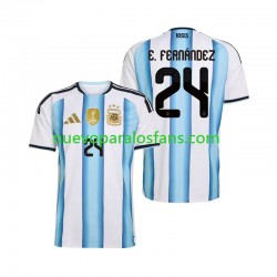 Camiseta de Fútbol Argentina Enzo Fernandez 24 Hombre Casa Copa Mundial 2026 Manga Corta